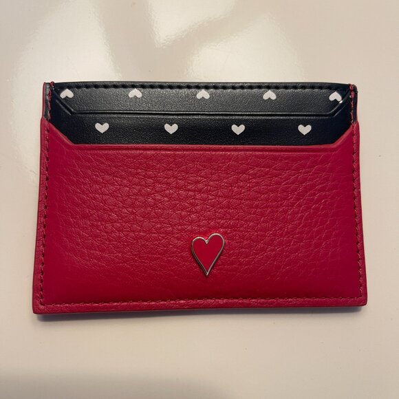 Kate Spade Card Holder Red with Hearts - Picture 3 of 6